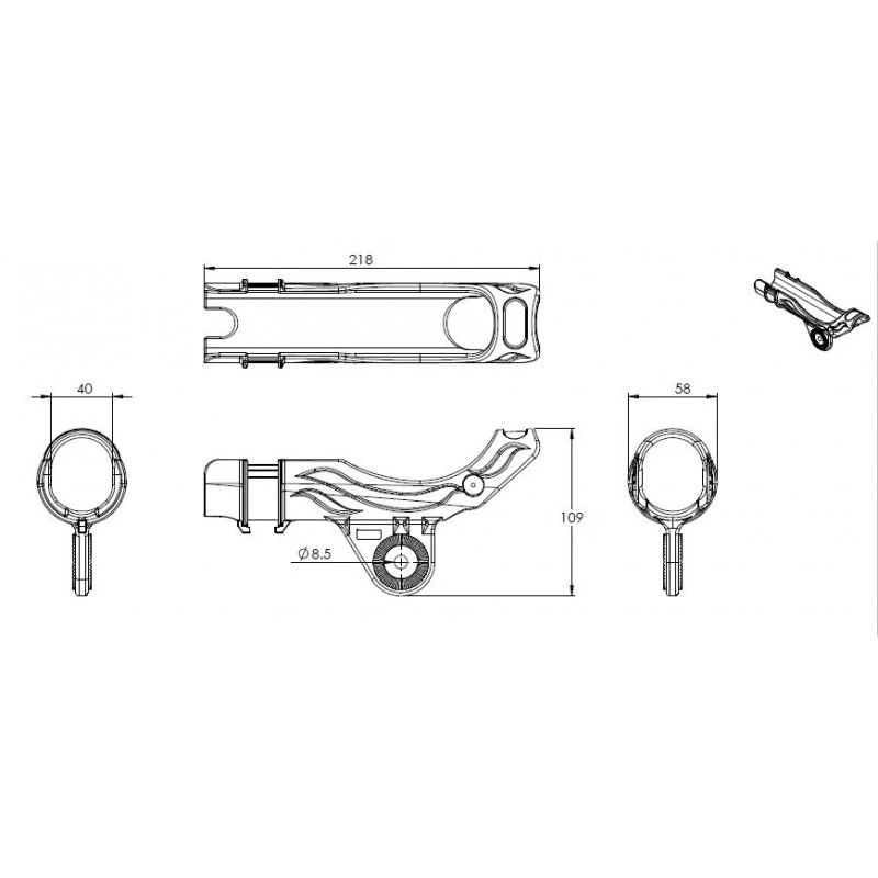 Angelrutenhalter 1-fach, Aus Nylon 6 Angelrutenhalter 1-fach, Aus Nylon – Bild 4