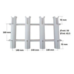 Angelrutenhalter Zur Wandmontage, Kunststoff, 4-fach -Schiffsausrüstung Verkauf angelrutenhalter zur wandmontage kunststoff 4 fach 2