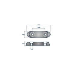 Anode Plattenform VETUS 250 X 65 X 30 Mm