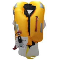 Aufblasbare Automatik-Rettungsweste Mit D-Ring 170 N - Schwarz - Orangemarine