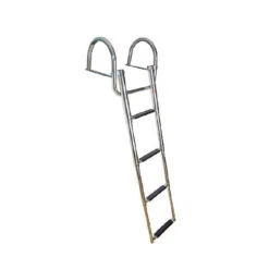 Ausziehbare Edelstahl-Leiter Mit 4 Stufen, Plattform Mit Griffen