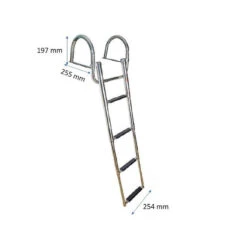 Ausziehbare Edelstahl-Leiter Mit 4 Stufen, Plattform Mit Griffen -Schiffsausrüstung Verkauf ausziehbare edelstahl leiter mit 4 stufen plattform mit griffen 3