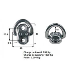WICHARD Decksauge Klappbar, Einfache Grundplatte Mit Blockagedämpfer
