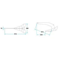 Lewmar Edelstahl-Anker Delta -Schiffsausrüstung Verkauf edelstahl anker delta 7