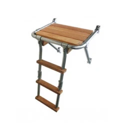 Edelstahl-Plattform Mit Leiter Einklappbar - 45 X 39 Cm