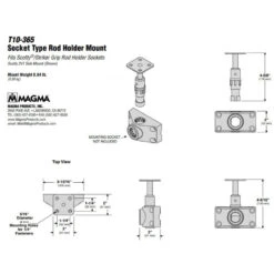 Magma Feste Halterung Zur Befestigung Im Angelrutenhalter Für Rechteckige Grills -Schiffsausrüstung Verkauf feste halterung zur befestigung im angelrutenhalter fuer rechteckige grills 2