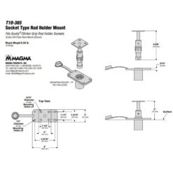 Magma Feste Halterung Zur Befestigung Im Angelrutenhalter Für Rechteckige Grills -Schiffsausrüstung Verkauf feste halterung zur befestigung im angelrutenhalter fuer rechteckige grills 3