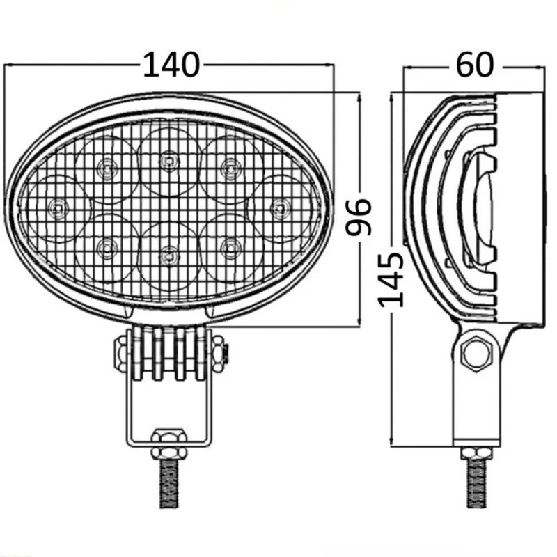 HD 8x5W Einstellbares LED-Licht Für Überrollbügel 4 HD 8x5W Einstellbares LED-Licht Für Überrollbügel – Bild 2