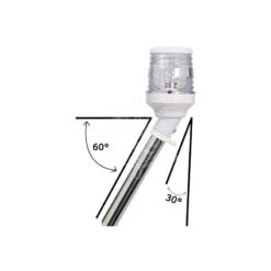 LED-Licht Weiß 30° Auf Teleskop-Schaft Aus Kunststoff -Schiffsausrüstung Verkauf led licht weiss 30 auf teleskop schaft aus kunststoff 2