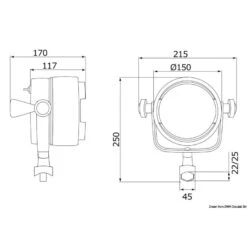 LED-Suchscheinwerfer Night Eye Mit Befestigung Am Bug- Oder Heckkorb - Osculati -Schiffsausrüstung Verkauf led suchscheinwerfer night eye mit befestigung am bug oder heckkorb osculati 4