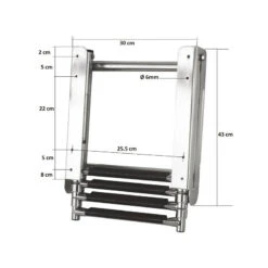 Leiter Zur Befestigung Unter Der Plattform 4 Stufen - ORANGEMARINE -Schiffsausrüstung Verkauf leiter zur befestigung unter der plattform 4 stufen 6