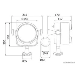 LED-Suchscheinwerfer Night Eye - Osculati -Schiffsausrüstung Verkauf projecteur de pont night eye led 4