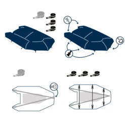 Schutzhülle Für Schlauchboot / Beiboot - Grau -Schiffsausrüstung Verkauf schutzhuelle fuer schlauchboot beiboot grau 5