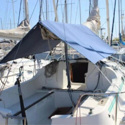 Sonnensegel 600D UV-Schutz - Marineblau COVERSY -Schiffsausrüstung Verkauf sonnensegel 600d uv schutz marineblau 3