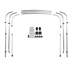 Sonnensegel Aus Verstärktem Und Eloxiertem Aluminium Mit 3 Bögen - Marineblau - Orangemarine -Schiffsausrüstung Verkauf sonnensegel aus verstaerktem und eloxiertem aluminium mit 3 boegen marineblau orangemarine 3