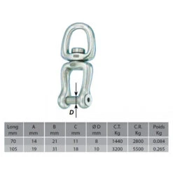 WICHARD Stahlwirbel HR Sechskant-Achse -Schiffsausrüstung Verkauf stahlwirbel hr sechskant achse 1
