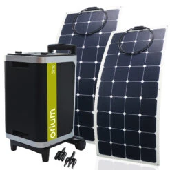 Tragbare Energiestation IZYWATT 2570 + 2 Halbstarre Solarmodule 120W - ORIUM