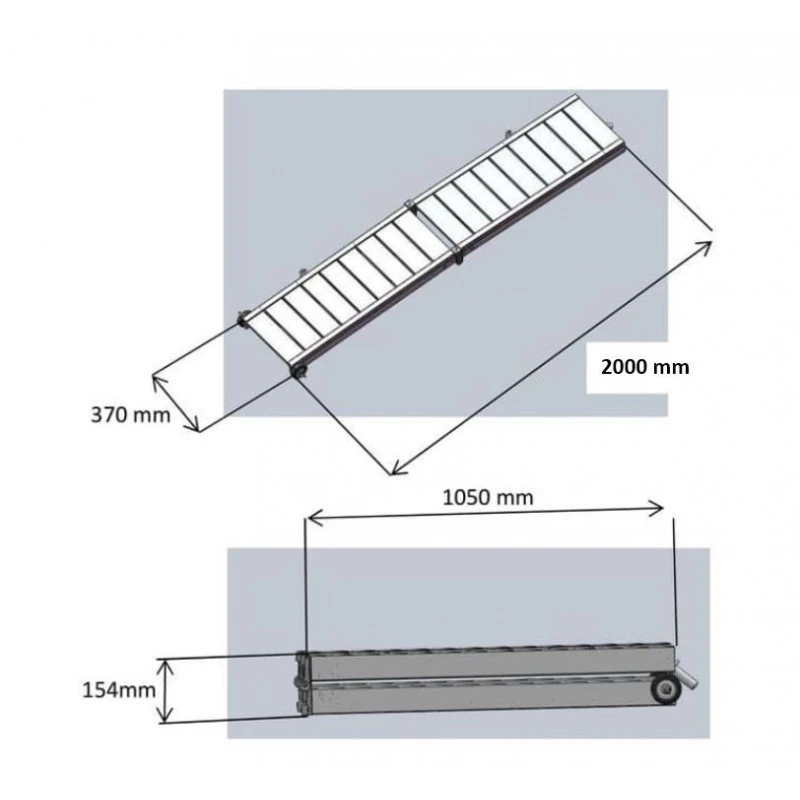 Trem Superleichte, Klappbare Gangway Aus Aluminium - 200 Cm 9 Trem Superleichte, Klappbare Gangway Aus Aluminium - 200 Cm – Bild 7