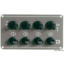 HORIZONTALES ELEKTRISCHES PANEL 4 SCHALTER