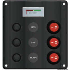ELEKTRISCHE PANEELE WAVE DESIGN MIT VOLTMETER 3 UND 5 SCHALTER