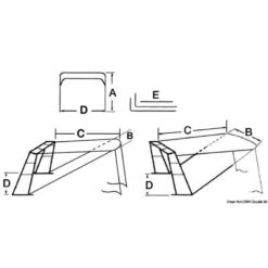 Teleskop-Bimini Für Roll-Bar - Marineblau -Schiffsausrüstung Verkauf teleskop bimini fuer roll bar marineblau 2