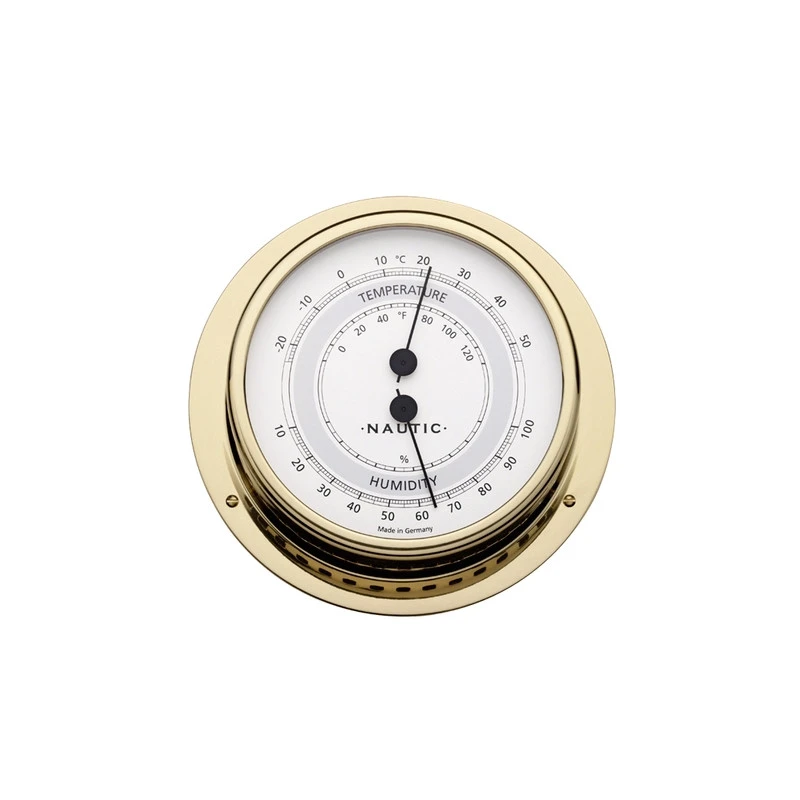 Thermometer-Hygrometer Messing Serie Kabine 3 Thermometer-Hygrometer Messing Serie Kabine